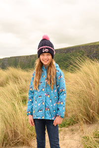 Freya Girls Coat Teal Farm- Little Lighthouse