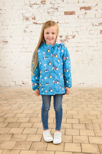 Freya Girls Coat Teal Farm- Little Lighthouse