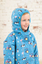 Load image into Gallery viewer, Freya Girls Coat Teal Farm- Little Lighthouse