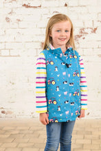 Load image into Gallery viewer, Alex Girls Gilet Teal Farm- Little Lighthouse