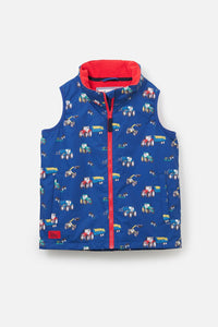 Alex Boys Gilet Navy Blue Tractor- Little Lighthouse