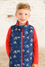 Load image into Gallery viewer, Alex Boys Gilet Navy Blue Tractor- Little Lighthouse