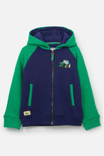 Load image into Gallery viewer, Jackson Full Zip Sweater Green Tractor - Little lighthouse