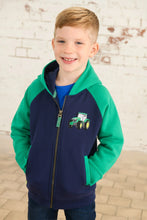 Load image into Gallery viewer, Jackson Full Zip Sweater Green Tractor - Little lighthouse