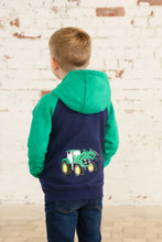 Load image into Gallery viewer, Jackson Full Zip Sweater Green Tractor - Little lighthouse