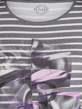 Load image into Gallery viewer, 122353- Round Neck 3/4 Length Sleeve Striped T-shirt- Rabe