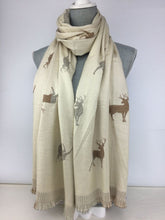 Load image into Gallery viewer, 235- Stag Scarf - Beige