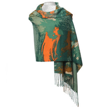 Load image into Gallery viewer, 1042308- Abstract Green Scarf - Zelly