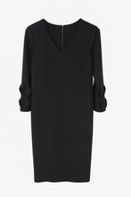 Load image into Gallery viewer, Black Frill Sleeve Dress - Peruzzi