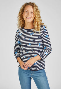111353-Striped shirt with flowers- Rabe