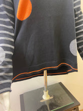 Load image into Gallery viewer, 7421- Spot Design Knit Jumper-Black/Charcoal/Burnt orange- Foil