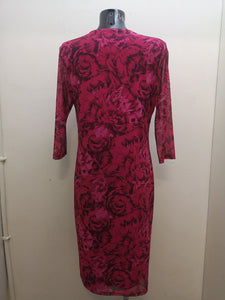 A7125- Pink Flower Buckle Dress- Avalon