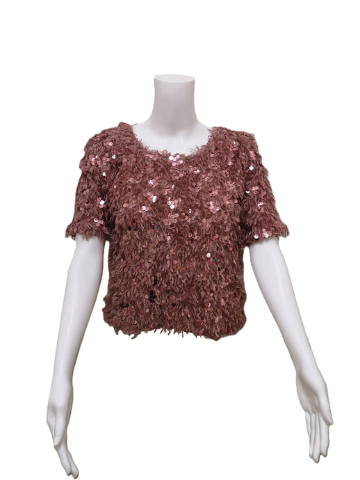 Sequence & Feather Top - Pink