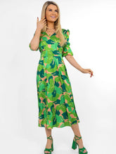 Load image into Gallery viewer, Audrey Green Midi Print Dress- Kate &amp; Pippa