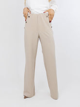 Load image into Gallery viewer, Beige Button Trousers - Kate &amp; Pippa