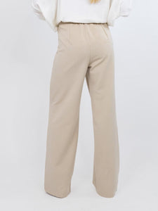 Beige Button Trousers - Kate & Pippa