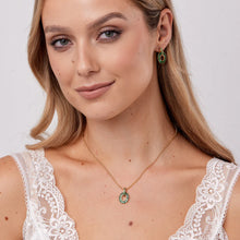 Load image into Gallery viewer, Emerald Baguette Earrings- Knight &amp; Day Jewellery