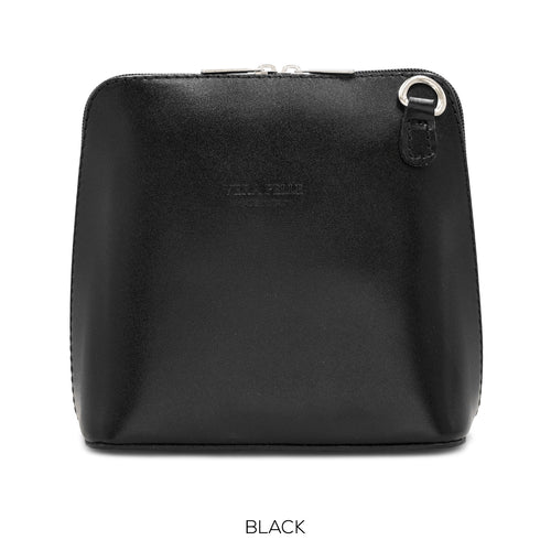 1158 - Crossbody Bag with Buckle Detail - Black - Moda Express