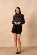 Load image into Gallery viewer, Black Chain Detail Blouse - Lulumary