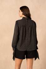 Load image into Gallery viewer, Black Chain Detail Blouse - Lulumary
