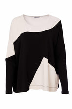 Load image into Gallery viewer, 25139 - Angular Colour Block Print Top - Black - Naya