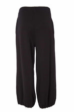 Load image into Gallery viewer, 25153 - Wide Leg Trouser with Tuck Hem Detail - Black - Naya