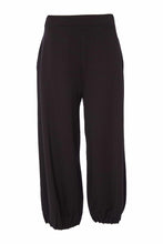 Load image into Gallery viewer, 25153 - Wide Leg Trouser with Tuck Hem Detail - Black - Naya