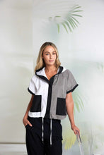 Load image into Gallery viewer, Two Tone Hooded Jacket With Contrast Panel And Pockets - Naya