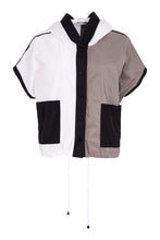 Load image into Gallery viewer, Two Tone Hooded Jacket With Contrast Panel And Pockets - Naya