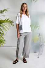 Load image into Gallery viewer, Wide Leg Trouser With Tuck Hem Detail - Taupe - Naya
