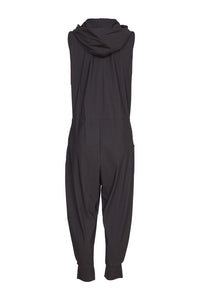 24159 - Jumpsuit with Hood - Black- Naya