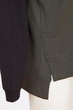 Load image into Gallery viewer, 24167- Block colour sweatshirt- Forest &amp; Black- Naya