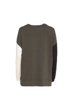 Load image into Gallery viewer, 24167- Block colour sweatshirt- Forest &amp; Black- Naya