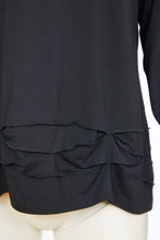 Load image into Gallery viewer, 24113-Long Sleeve Top with ruching at Hem- Ora