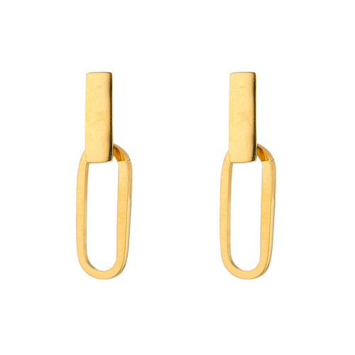 Paperclip Earrings- Knight & Day Jewellery