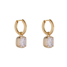 Load image into Gallery viewer, Chunky White CZ Drop Earrings- Knight &amp; Day Jewellery