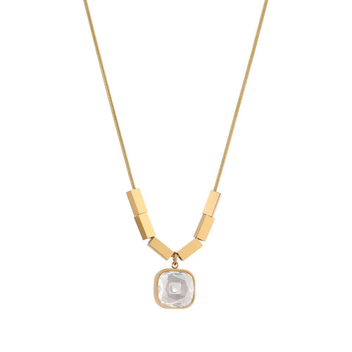 Emmalyn Clear CZ Necklace- Knight & Day Jewellery