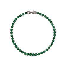 Load image into Gallery viewer, Dakota Emerald Tennis Bracelet- Knight &amp; Day Jewellery