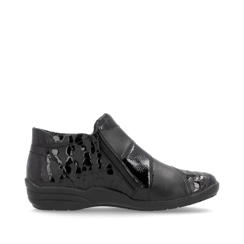 Black Ankle Boot with Zip - Remonte