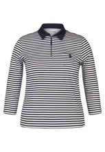 Load image into Gallery viewer, 114356- Fine Stripe Zip Neckline Polo- Rabe