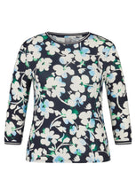 Load image into Gallery viewer, 214353- 3/4 Sleeve Floral Print Top- Rabe
