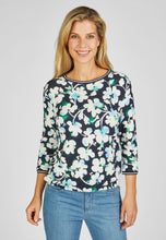 Load image into Gallery viewer, 214353- 3/4 Sleeve Floral Print Top- Rabe