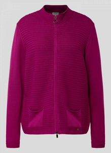 121527 - Wild berry Zip Cardigan  - Rabe