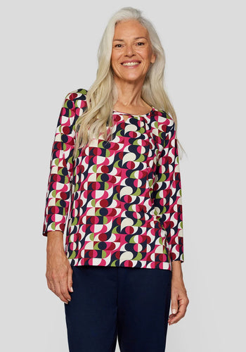 111353 - Autumn Leave Printed Long Sleeve T-shirt - Rabe