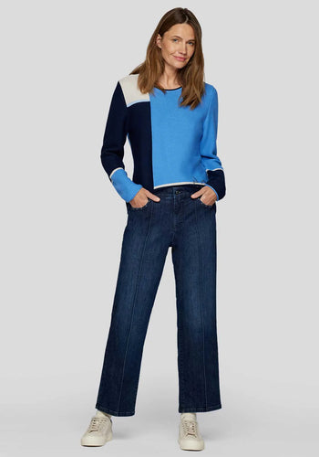 124605 - Blue Square Print Pullover - Rabe
