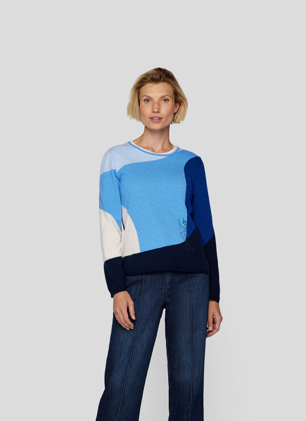 124615 - Blue Printed Pullover - Rabe