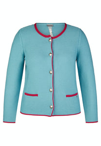 113524 - Peacock Blue Button up Cardigan - Rabe