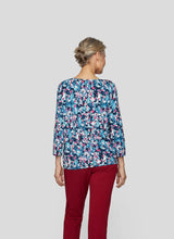 Load image into Gallery viewer, 113350 - Floral Blue Printed Blue Long Sleeved t-shirt - Rabe