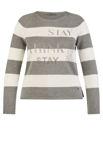 114600 - Striped and Embellishmed Knit - Rabe