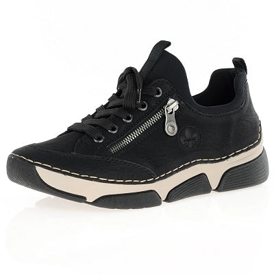 45973- Laced up Excursion Shoe-Black- Rieker